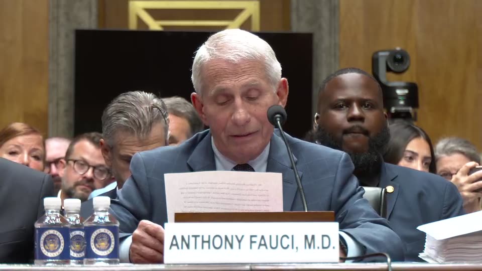 Dr Anthony Fauci at the witness table, Senate Homeland Security Committee, 29 July 2026